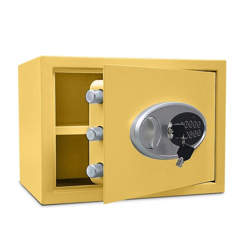 XJBTBA Cajas Fuertes Todas Las Cajas Fuertes de Acero, gabinete de Seguro con Llave de Metal, Armario con Alarma de 2 Capas, Cerradura antirrobo con contraseña, depósito pequeño, gabinete SC de 3