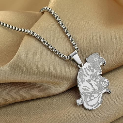 Collier singe en argent sterling 925 de haute joaillerie