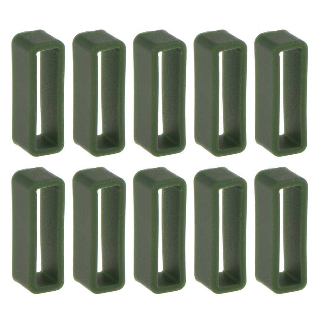 LOOM TREE 10 Pieces Rubber Replacement Watch Band Leather Strap Loops 24mm Dark Green (B09ZTSGNNQ) Amazon Price History, Amazon Price Tracker