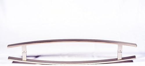 Miniatura 3 de Barra de manija de puerta de entrada rectangular cuadrada de 48 pulgadas, de acero inoxidable, moderna, contemporánea, para puerta de entrada, barra