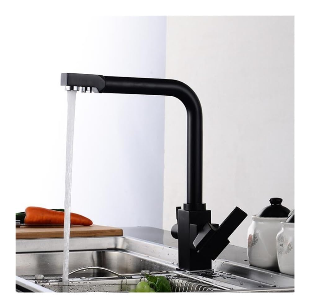 Robinet de cuisine en marbre double fonction 3 voies XT-52 Nero