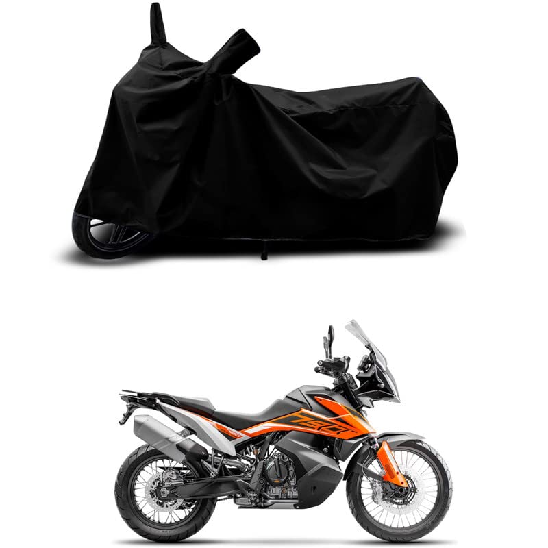 Image of 100% Scratchproof /UV-Rays /Heat Protection /Birds Dropping /Water Resistant /Dust Proof /Waterproof /Full Bike Scooty Two Wheeler Body Cover Compatible for 790 Adventure STD All Varients[Black]