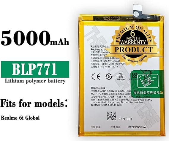 Image of Original BLP771 Battery for Realme Narzo 10 | 6i /C3 / Battery with 6 Month Warranty **** (V00000151)