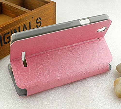 Image of Heartly Premium Luxury PU Leather Flip Stand Back Case Cover for Micromax Yu Yureka /Yureka Plus Cyanogenmod - Cute Pink