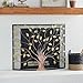 Deco 79 Farmhouse Metal Fireplace Screen with Tree Detail, 39