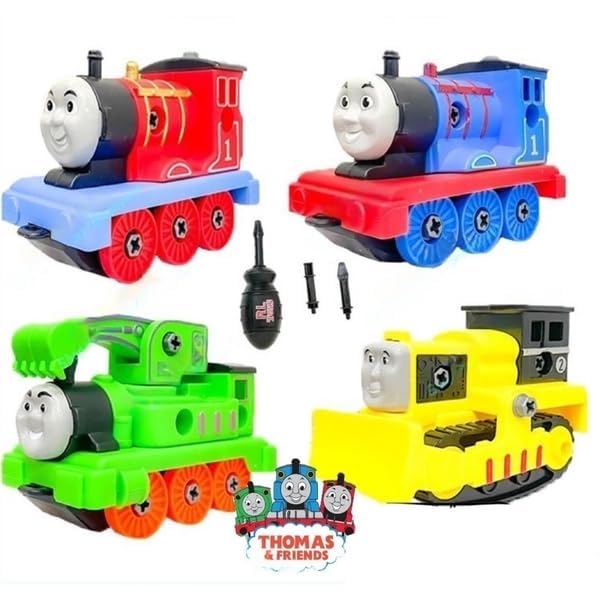 Bestie toys DIY Toy with 1 Screwdriver Tools, Kids STEM Toys for Toddlers Age 3-6, Birthday Gifts for Boys 2 3 4 5 6 Year Old (Train Vehicle)