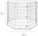 Amazon Basics Foldable Octagonal Metal Exercise Dog Playpen - Indoor/Outdoor, Single Door, Extra Large (8 Panels, 24 x 48), Easy to assemble and store customize, 48