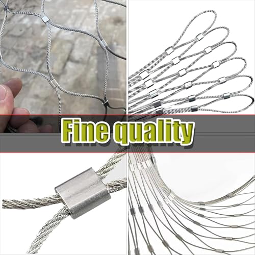 Filet de sécurité antichute extérieur en maille inox 304 flexible de 7m x 1,2m - 3