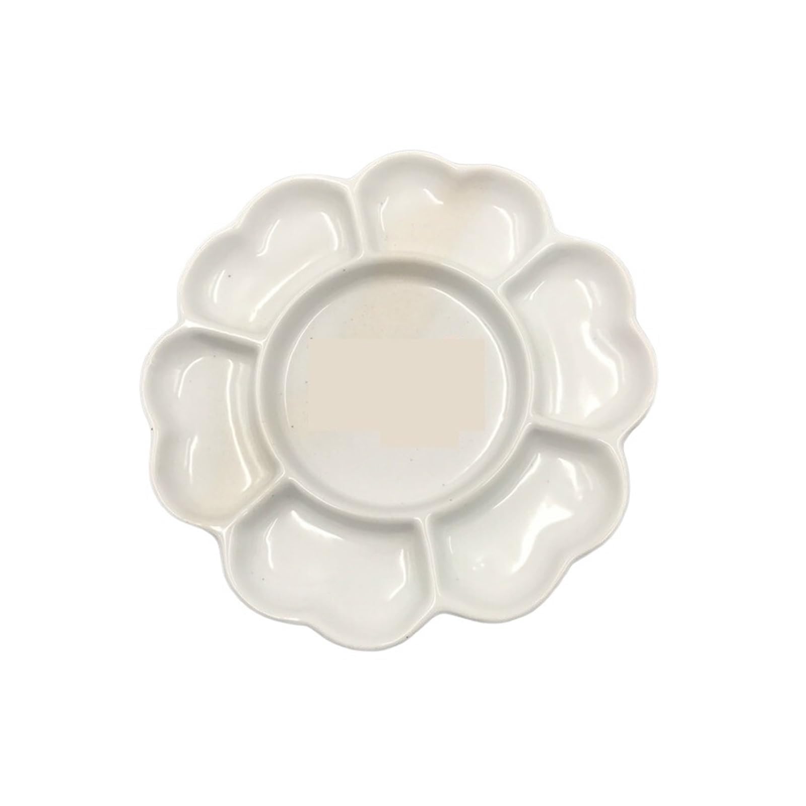 Ceramic Paint Palette Plum Ceramic Palette Gouache Acrylic Paint Tray Jingdezhen Pottery Watercolor Plate Beautiful Multi-specification for Watercolour(Ceramic 16.5x16.5cm)