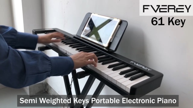 FVEREY 電子ピアノ Amazon.com: FVEREY Foldable Piano Keyboard, 61 Keys Semi Weighted