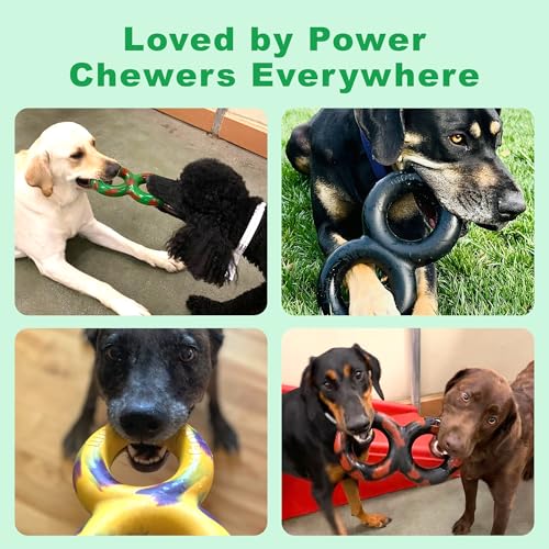 Goughnuts - Hundespielzeug für Aggressive Zerrer - Ziehspielzeug für große Hunde, praktisch unzerstörbar - Das hochbelastbare Dog Toy für viel Beschäftigung - Groß, in Schwarz