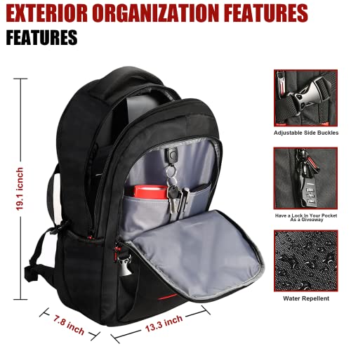 Business-Travel-Laptop-Backpack-156-Inch-Anti-Theft-Water-Resistant-Bookbag-with-USB-Charging-Port-Durable-College-School-Daypack-for-Men-Women-Fits-156-Inch-Notebook-Black