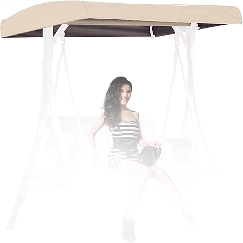 Toldo de repuesto para asiento de columpio de jardín, cubierta de toldo de columpio de 3 plazas, cubierta superior impermeable para silla columpio
