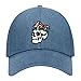 Skull Mushroom Trucker Hats Baseball Cap for Women Men Unisex Denim Blue Aesthetic Skeleton Mushroom Gifts Accessories Stuff