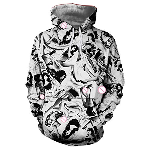 Preisvergleich Produktbild Hniunew Outdoor Hoodie Herren Langarm Sweatshirt Bone Druck Kapuzenpullover StrickmüTze Strickjacke Lose Karneval Tops Paare Kapuzensweatshirt Sweatjacke 3D Kapuzenjacke Mit Taschen