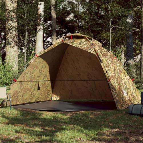 qohoio Fishing Tent 4-Person Camouflage Quick Release-Fishing Tent Fishing Bivvy Quick Erect Lightweight Waterproof Fishing Day Shelter for Spring Summer Autumn Fishing Trip