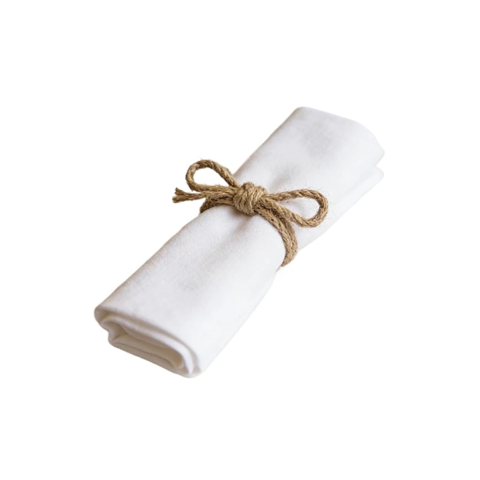 Hand Woven Hemp Rope Napkin Rings Bowknot Set for Wedding Party Table Decor