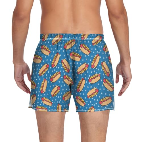 Image of Men's Boxer Shorts Cotton Loose Underwear with Button Fly