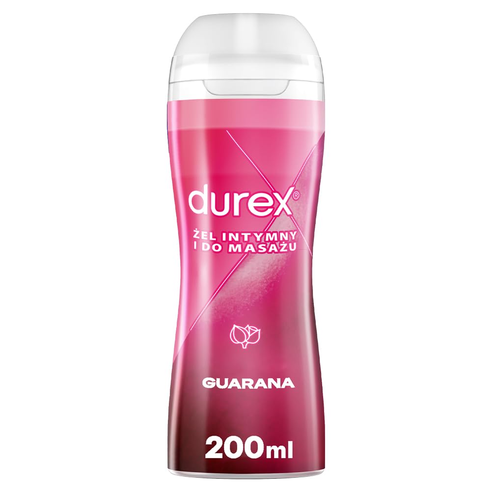 Durex Play Massage 2 in 1 Stimulating Intimate and Moisturizing Massage Gel with Stimulating Guarana - 200 Ml, (Pack of 1)