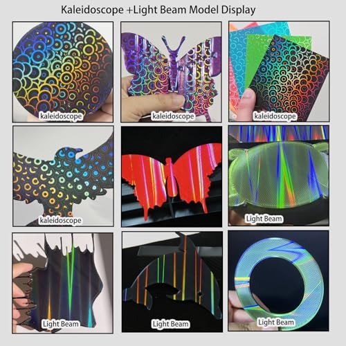 Image of JUUPINE 257x257mm Bambu Lab Build Plate for Bambu Lab X2D /A1 /P1P /P1S /P2S /X1 /X1C /X1E /3D Printer, 3D Printer Flexible Spring Steel Sheet Removable Platform (Smooth Kaleidoscope+Smooth Light Beam)