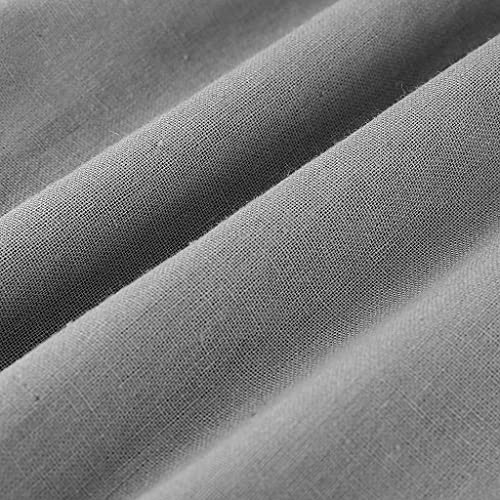 Image of Cotton Linen Capri Pants for Women 2025 Casual Printed Cropped Palazzo Pants Elastic Waist Lounge Baggy Trousers