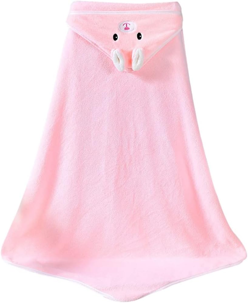 Baby Bath Towel Girl Boy Baby Towel Newborn Hooded Cartoon Coral Fleece Baby Towel Blanket Newborn Baby Bathrobe Baby(D)