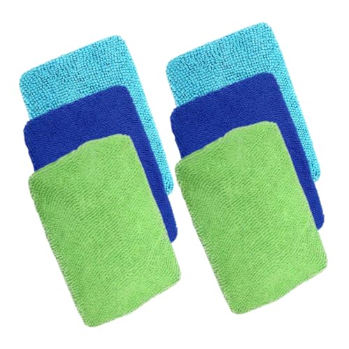 Mikinona 6pcs Microfiber Cleaning Cloths for Windshield and Mirrors Reusable Towels for Automotive Care Washable for Dust and Fog Removal Visibility for Safe Driving