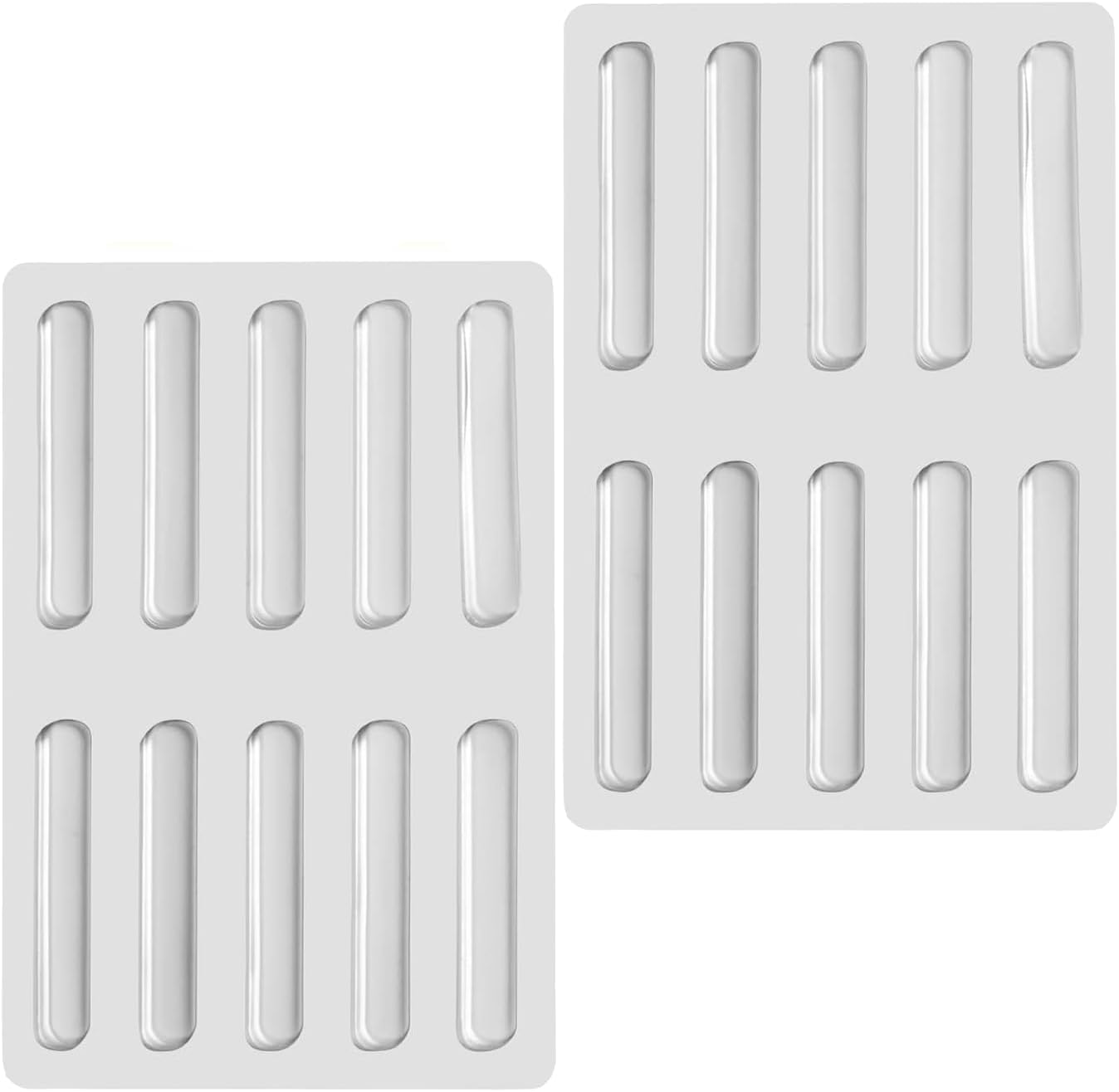 20Pcs Bumpers, Furniture Pads, Clear&Silicone Headboard Stoppers, Adhesive Strips 6.3cm