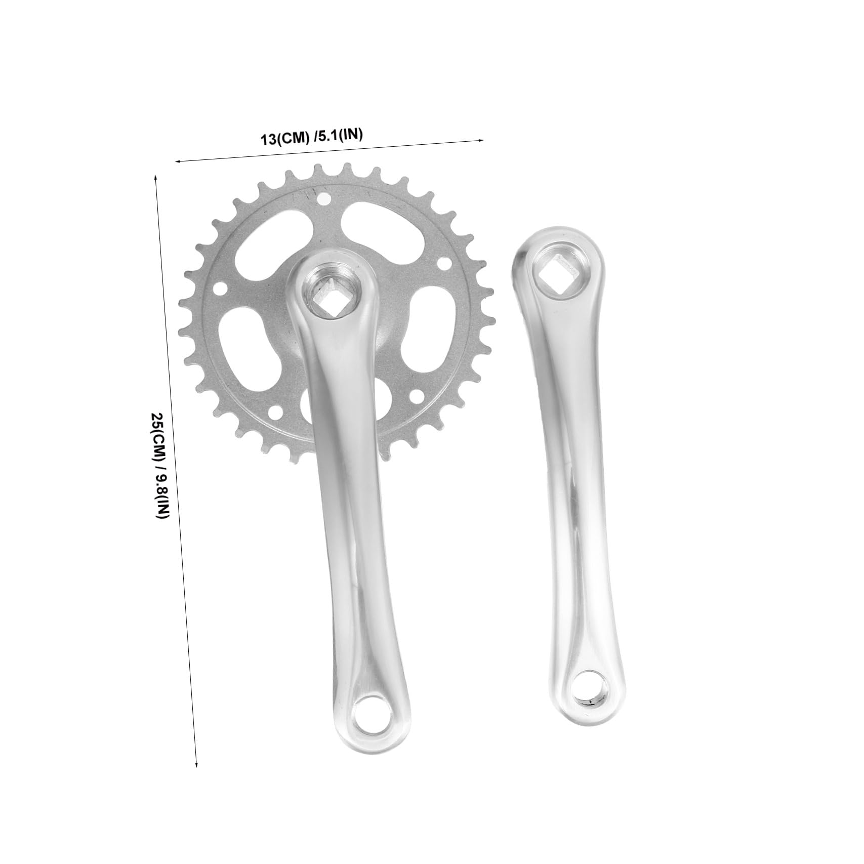 Sosoport Platos y bielas de Bicicleta Rueda de Cadena Simple con manivela Accesorios de Ciclismo Mountain Bike Bicicleta btt plomos Engranaje de Rueda Dentada de Aluminio