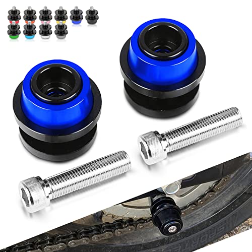 YIEBA M10 * 1.25 Curseurs de Bras Oscillant de Moto, Curseurs de Bobine de Bras Oscillant de Support Arrière pour Yamaha FZR 400 1990 Z250 Z250SL 2013-2015 (Bleu) Cover