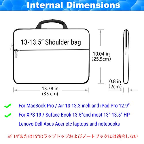Image of Hseok Laptop Shoulder Bag 13 13.3 14 Inch Case Compatible with MacBook Pro /Neo 14 inch M5 /M4 /M3 /M2 /M1,Mac Air /pro /Neo 13 inch and Most 13 13.3 14 Notebooks,Spill-Resistant Briefcase,Jellyfish Flower