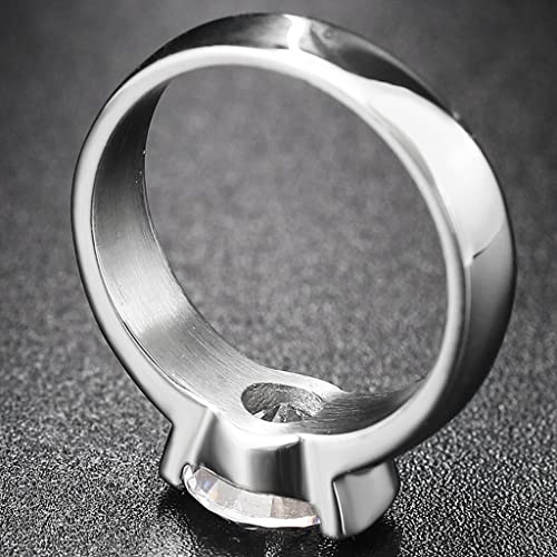 Jude Jewelers Stainless Steel Classic Plain Solitaire Style Wedding Band Statement Proposal Engagement Anniversary Promise Ring3
