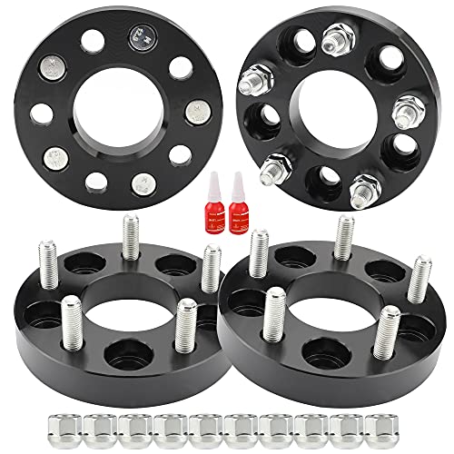 Richeer 4PCS 5x110 to 5x114.3 Wheel Adapters for Catera Cobalt HHR G6 L Series Vehicle on CSX ILX MDX RDX TSX TLX HR-V Civic Wheel, 1 inch 5x4.5 Wheel on 5x110 Vehicles with 12x1.5 Studs & 65.1mm