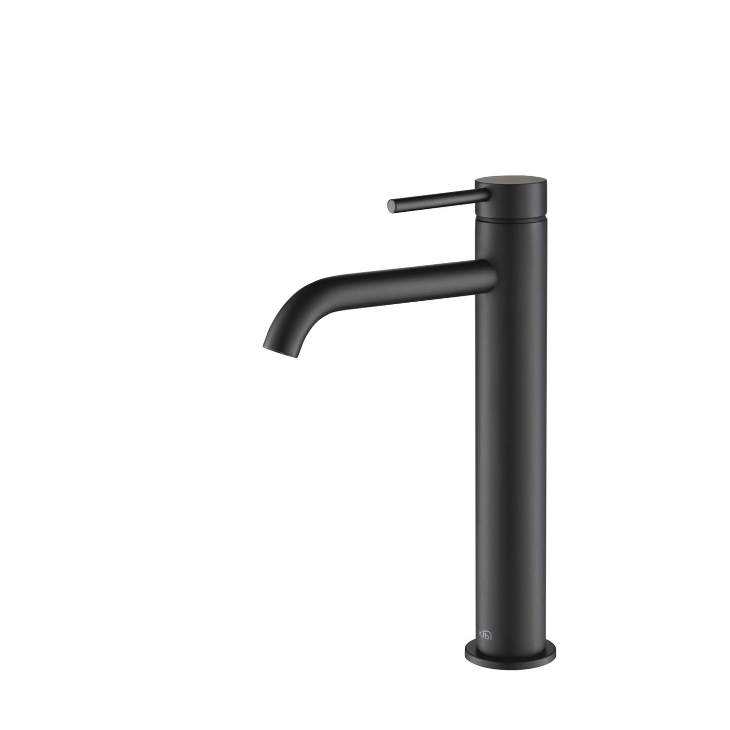 KIBI KBF1009 Solid Brass Single Handle Single Hole Circular Faucet for Bathroom Sink High Arc Faucet Spout Design