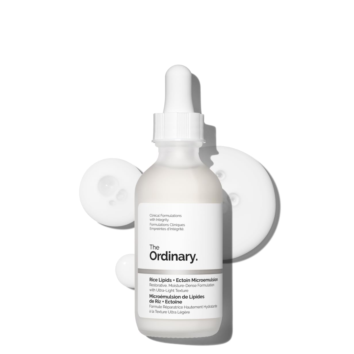 The Ordinary Rice Lipids + Ectoin Microemulsion Moisturizer for Dry Skin, Soothing Hydration, Barrier Repair, Reduced Redness, 60ml
