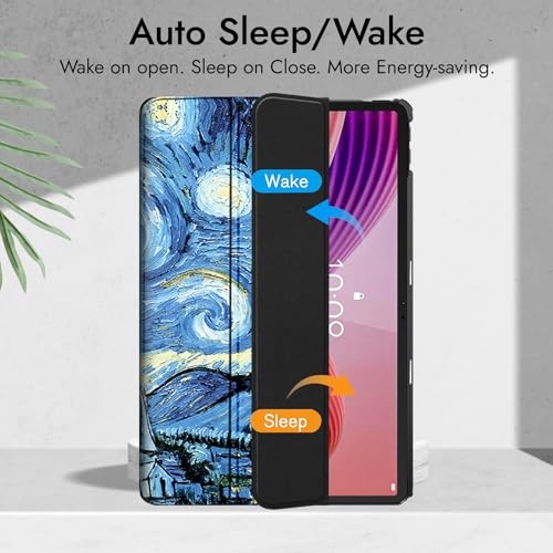 Image of Robustrion Cover for Lenovo Tab 10.1 inch 2025 Cover Case, Trifold Flip Cover Case for Lenovo Tab 10.1 inch Tablet Cover TB-311FU /311XU - Night