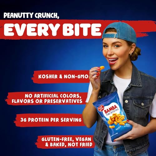Bamba Peanut Butter Puffs with Bag Clip, Kosher - 0.7 Oz Bags (Pack of 24) - image 4