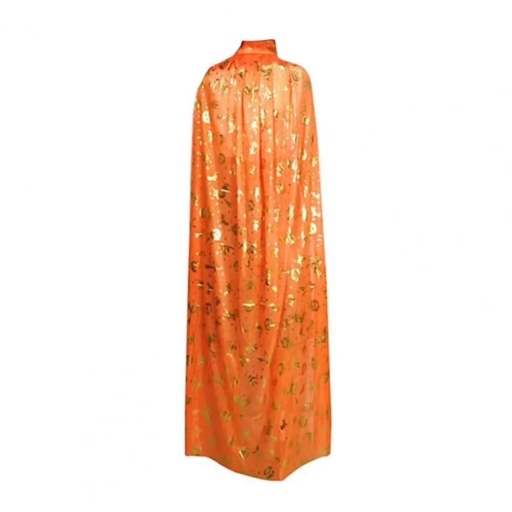 Halloween Costume Cosplay Props Halloween Cape Witch Hat Cosplay Cloak, Casual Cloak Witch Hat(Orange-Cape 150cm)