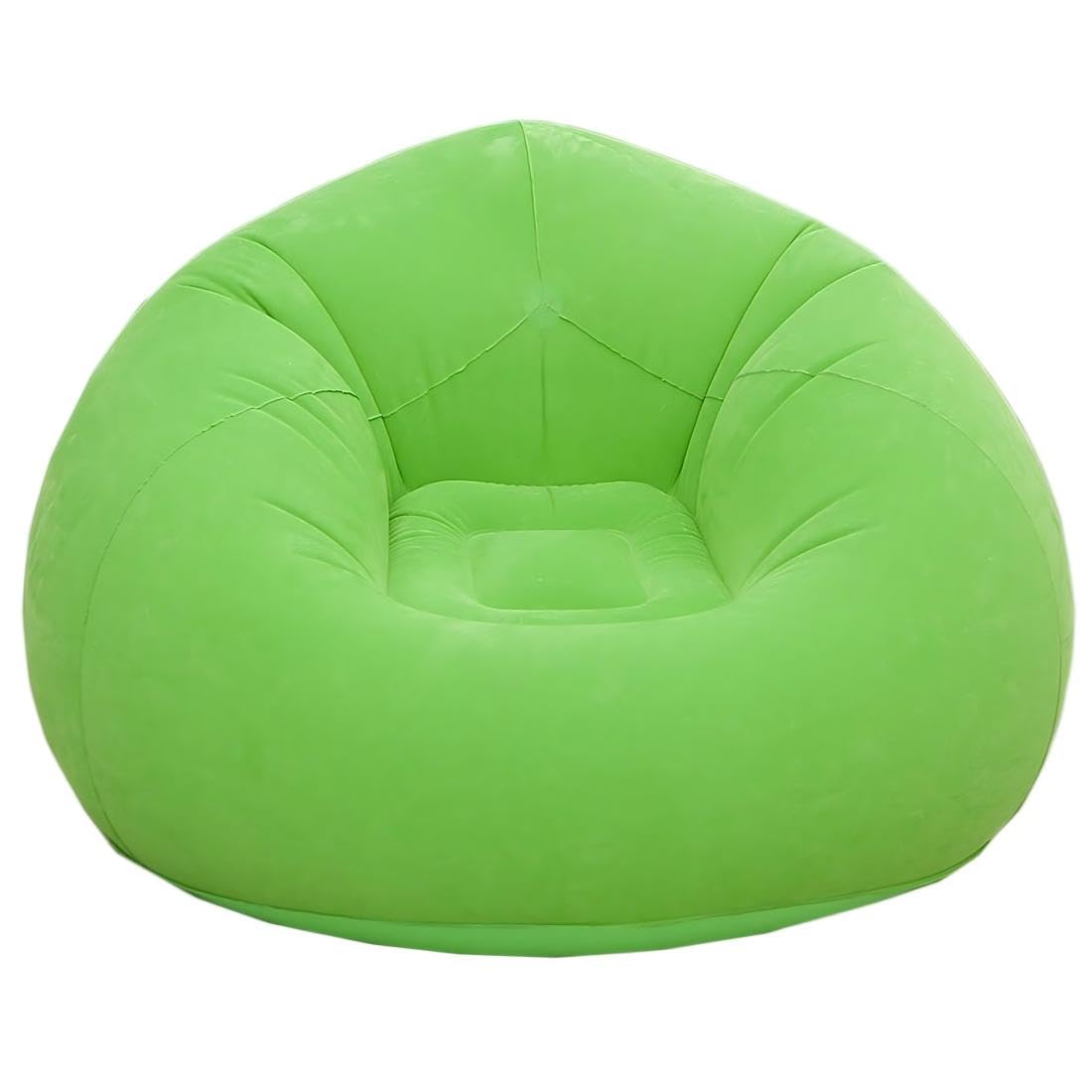 Aufblasbarer Sitzsack - 103x60cm Aufblasbares Sofa, Aufblasbarer Outdoor|Indoor-Sessel, Wohnzimmer Liegestuhl Schlafzimmer Sitzsack Superweich Bean Bag Lounge Sitzhocker Relax-Sessel, Grün