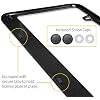 iPick Image for Honda Red Logo Civic Si Black Real Carbon Fiber ABS Plastic License Plate Frame