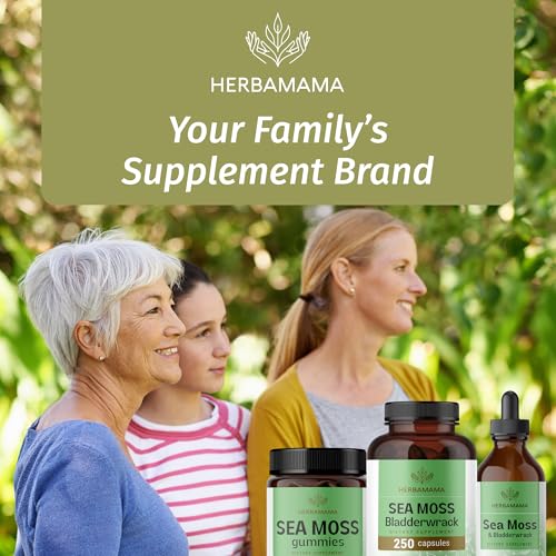 HERBAMAMA Irish Sea Moss + Bladderwrack Capsules (250 ct) — view 8