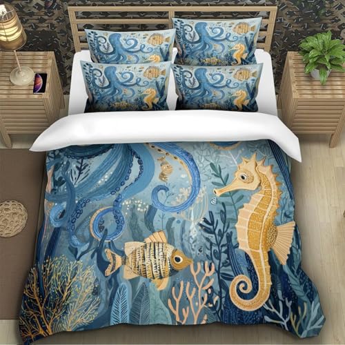 Microfibre résistante 3 pièces ocean creatures pour éliminer la corvée de repassage - 5
