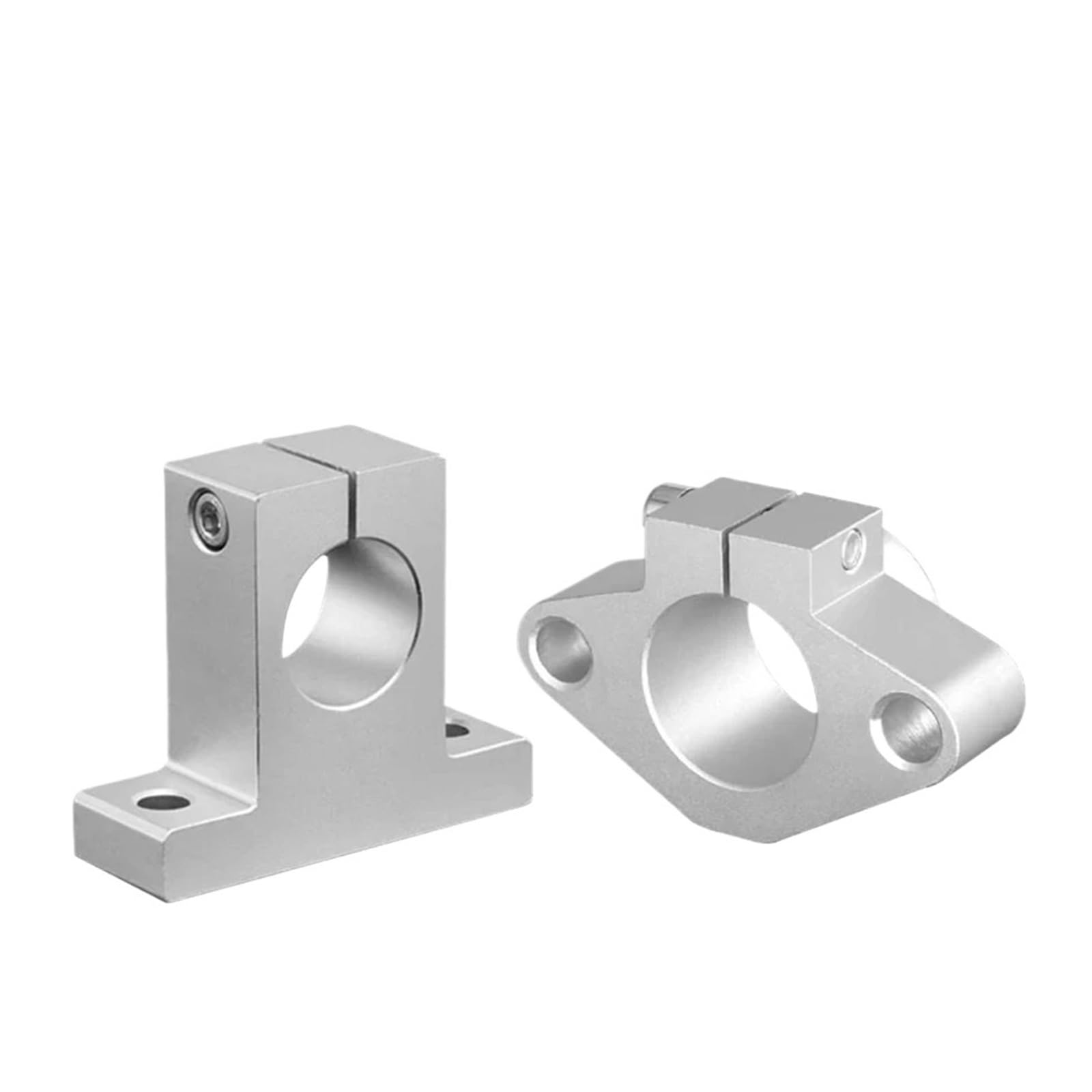Support De En Alliage D'aluminium SK/SHF8/10/12/16/20/25/30/35/40/50/60, Roulement D'arbre Linéaire Horizontal Vertical 1/2/4 Pièces(2PCS,SK50)