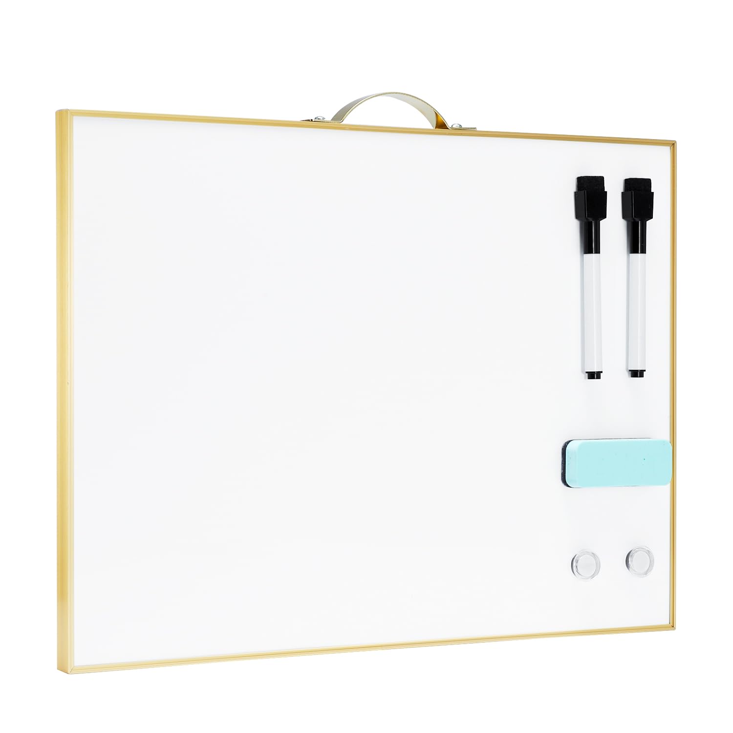 TSJ OFFICE Small Dry-Erase White-Board - 12 X 16 Inches Portable Aluminum Frame Mini Hanging Whiteboard with Handle, to Do List Notepad for Office, Home, School