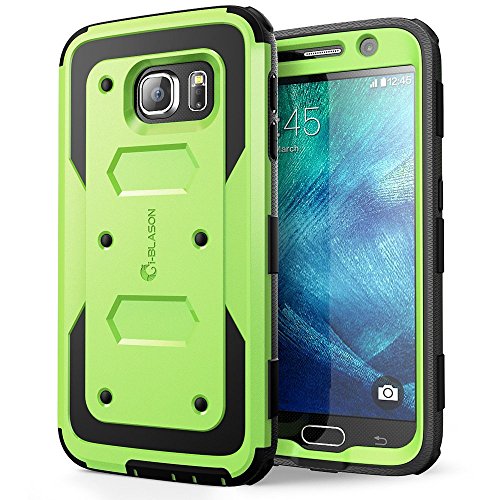 i-Blason Case Designed for Galaxy S6, Armorbox Series With Built-in Screen Protector Full Body Heavy Duty Protection Heavy Duty Protection Bumper Corner for Samsung Galaxy S6 (Green)