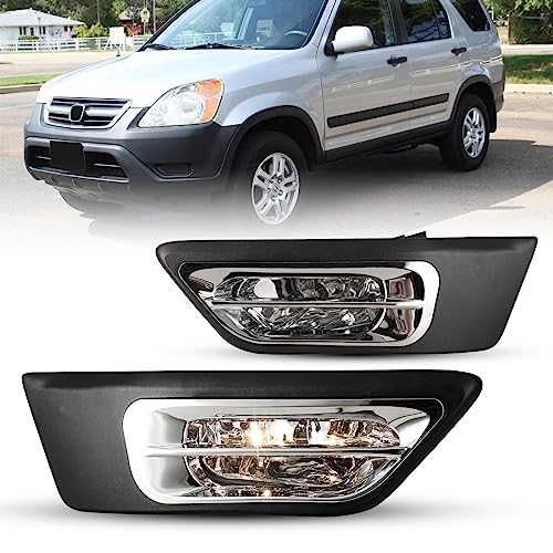 AUTOFREE Fog Lights for Honda CRV 2002-2004 with 9006 12V51W Bulbs Fog Lamps Replacement Included Wiring Kits & Switch- 1 Pair (Clear Lens)