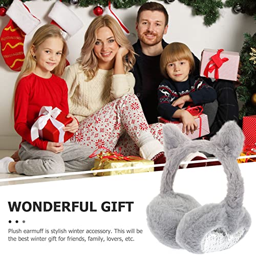 Plush Ear Warmer for Boy Girl Adorable Furry Ear for Comfortable Easy to Wear for Skiing Riding Outdoor Activities Great4
