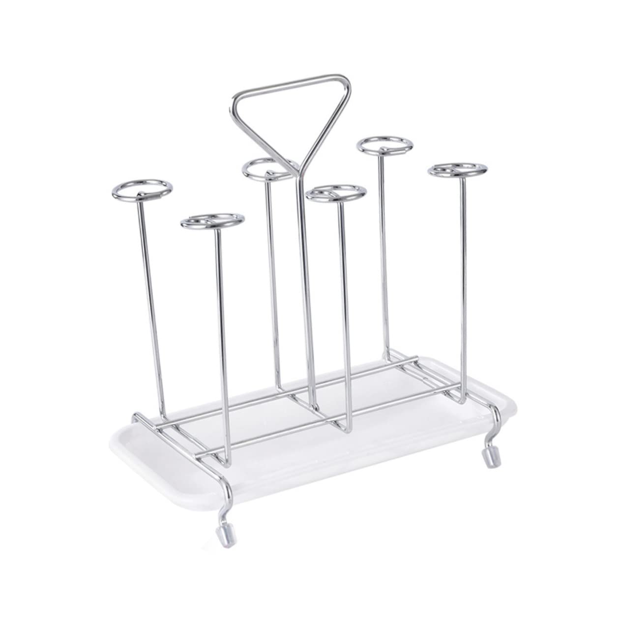 MUCKLILY Iron Mug Stand Holder Stylish Cup Drying Rack with Stable Square Base for Kitchen Organization for Storing and Displaying Mugs Glasses and Cups