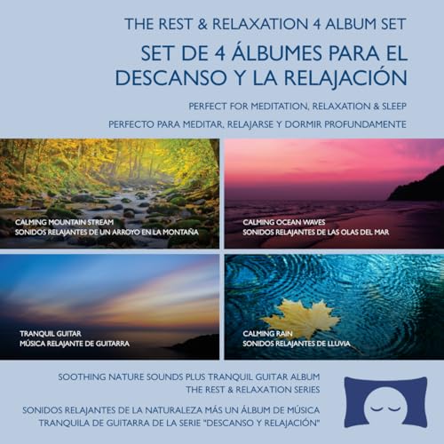 Set de 4 álbumes de sonidos relajantes de la naturaleza   Ruido blanco natural para la meditación, relajación y sueño profundo