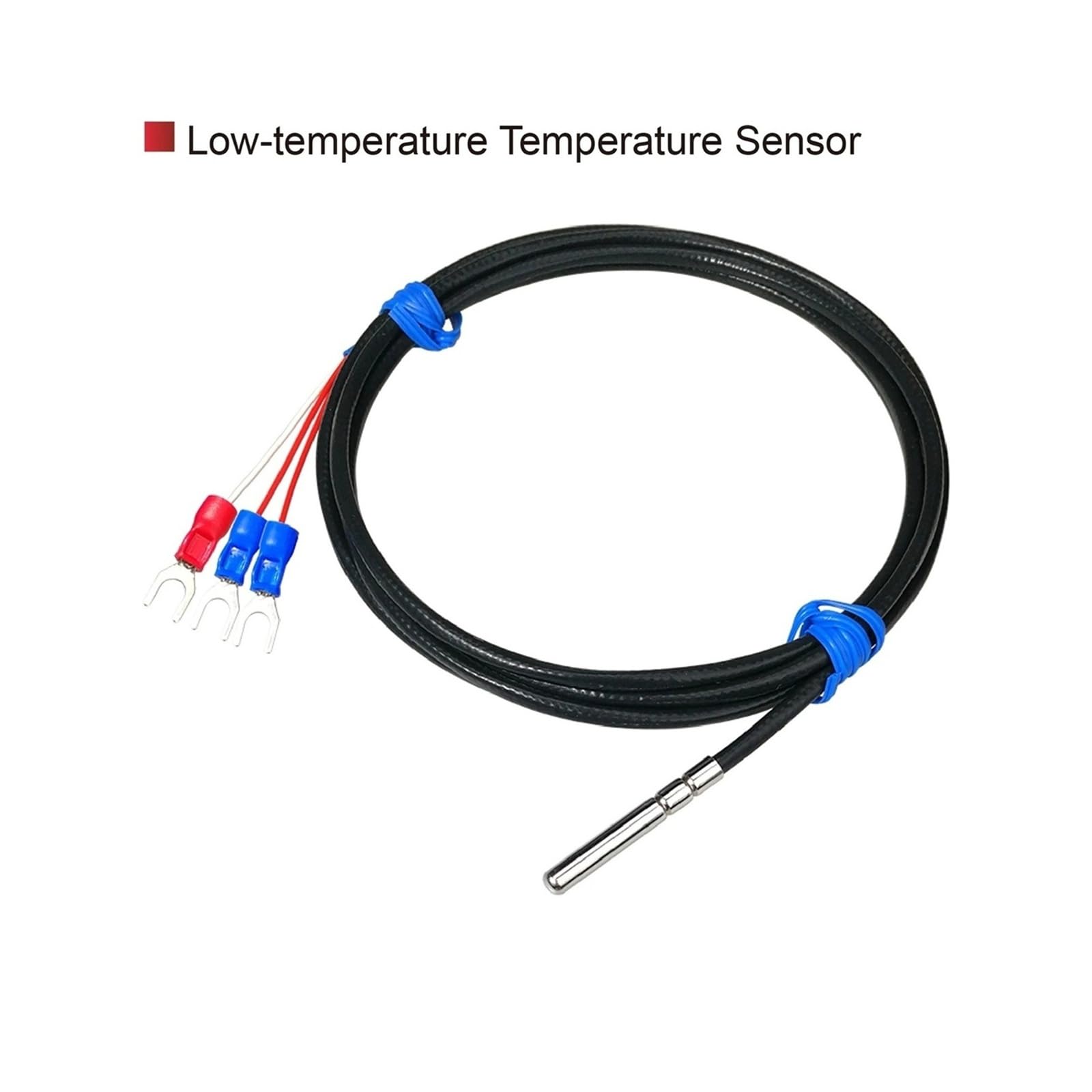 PT100 PT1000 Sonda de sensor temperatura RTD criogénica, -200~260 °C, 4x30 mm Acero inoxidable resistente al agua for congelador Almacenamiento en frío Uso industrial 1 pieza(PT100-7m)